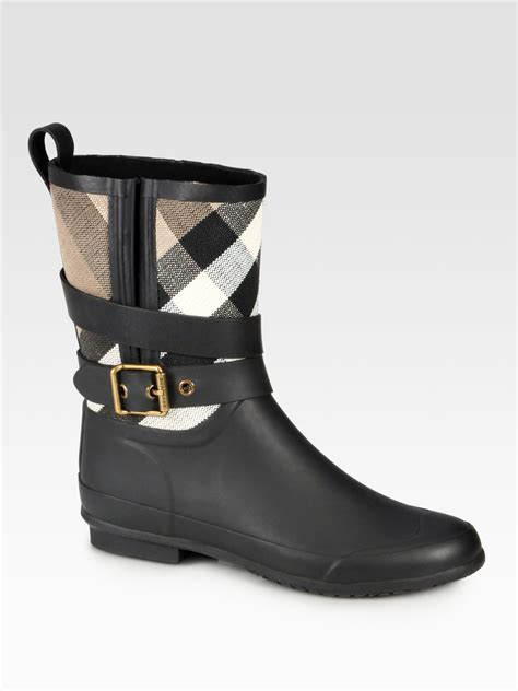 burberry womens short rain boots|Burberry rain boots with zipper.